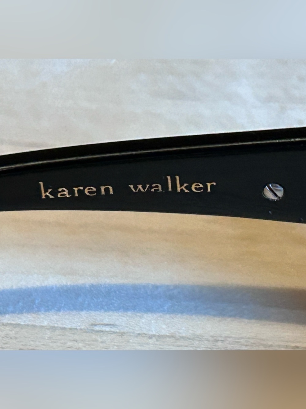 Karen Walker Black Cat-Eye Women's Sunglasses - Picture 9 of 9